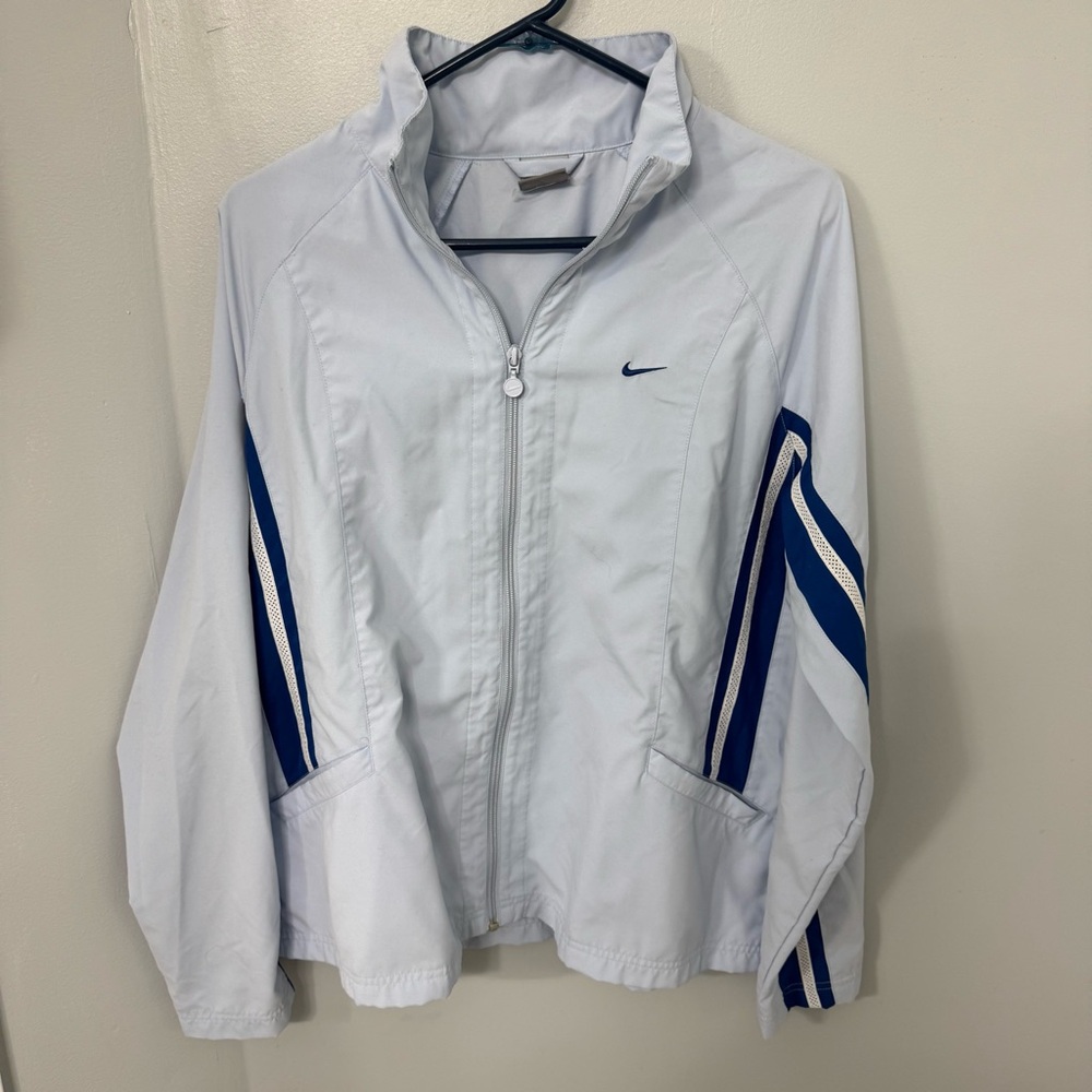 Nike Windbreaker Lightweight Jacket Womens Pale Blue Track Spring Running XL